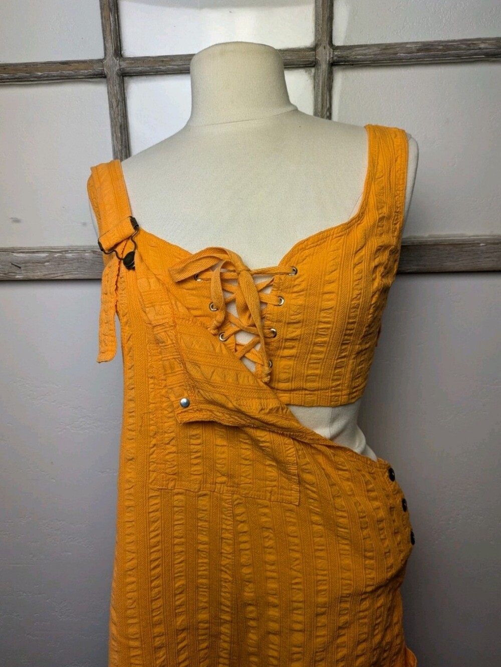 Vintage Cotton Bibs And Crop Top Size Small